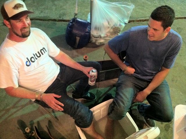 Kyle and Colin nursing injuries in the cooler